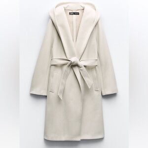 ZARA SOFT HOODED COAT